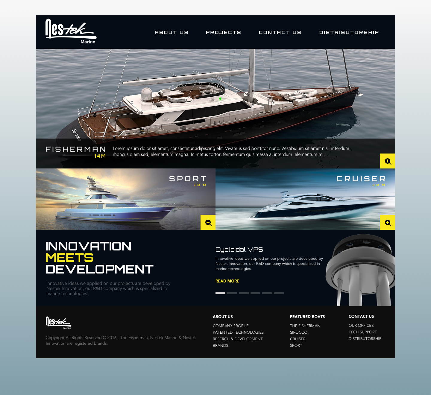 Website design for Nestek Marine