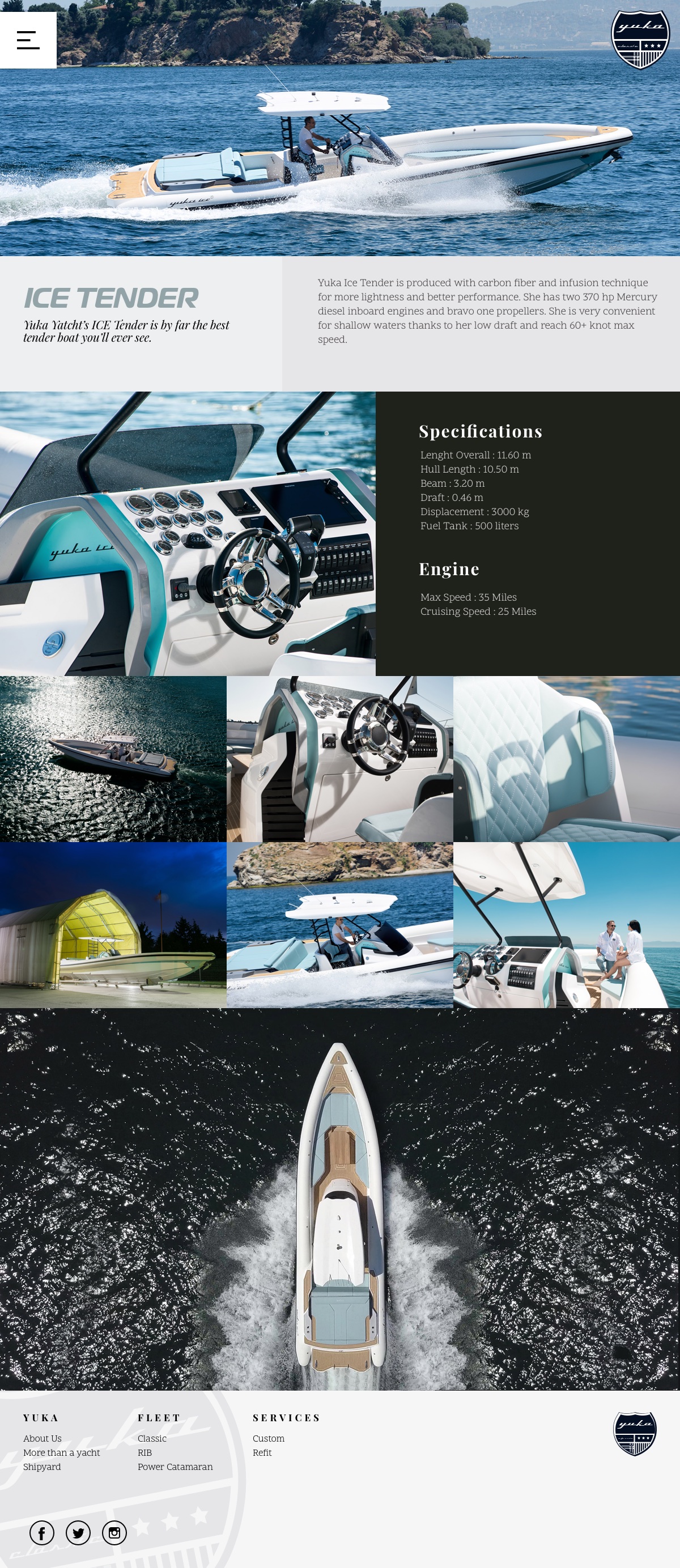 Yuka Yachts - UI,UX Design & Wordpress Customization by Gokcin Onur